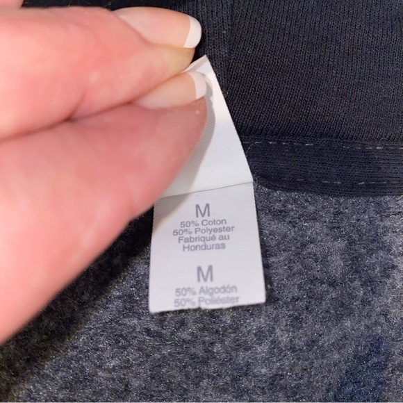 Vail Colorado Navy/Gray pin striped Hoodie Sweatshirt Sz M - Picture 8 of 10